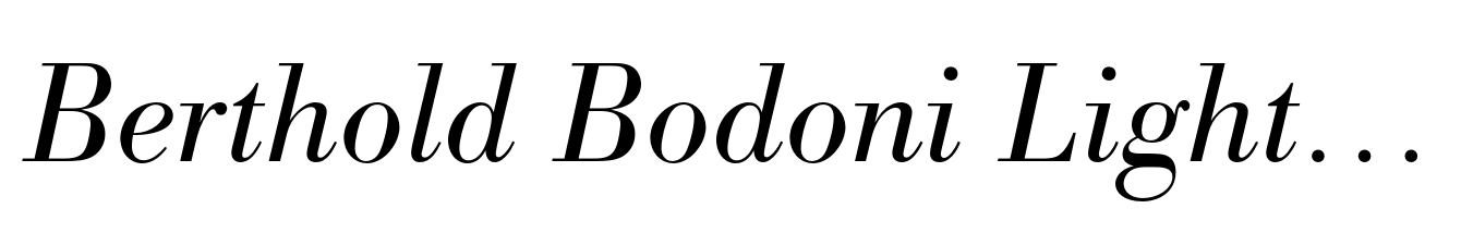 Berthold Bodoni Light Italic